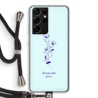Bloom with grace: Samsung Galaxy S21 Ultra Transparant Hoesje met koord