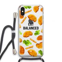 Eat Balanced: iPhone XS Transparant Hoesje met koord