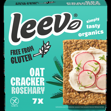 Leev Free from Gluten Oat Cracker Rosemary 7 Stuks 100 g bij Jumbo