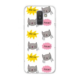 Meow: Samsung Galaxy A6 Plus (2018) Transparant Hoesje