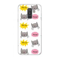 Meow: Samsung Galaxy A6 Plus (2018) Transparant Hoesje