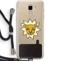 Kleine leeuw: Samsung Galaxy J6 (2018) Transparant Hoesje met koord