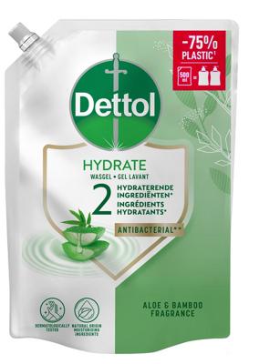 Dettol handzeep Hydrate, aloë vera en bamboe, navulling van 500 ml