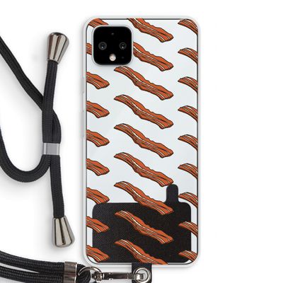 Bacon to my eggs #2: Pixel 4 XL Transparant Hoesje met koord