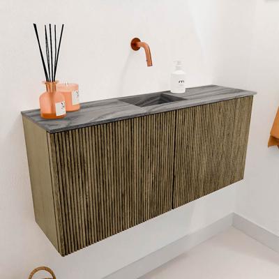 Toiletmeubel Mondiaz Joya Dlux | 90 cm | Meubelkleur Dusk | Faye wastafel Sombra Wasbak Midden | Zonder kraangat(en)