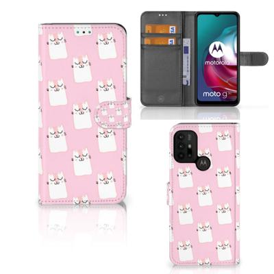 Motorola Moto G10 | G20 | G30 | Telefoonhoesje | Met pasjeshouder | Sleeping Cats