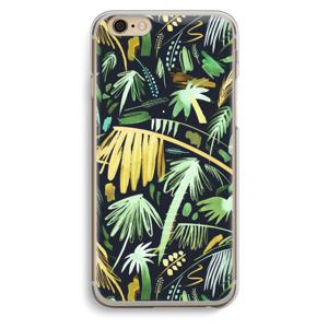 Tropical Palms Dark: iPhone 6 / 6S Transparant Hoesje