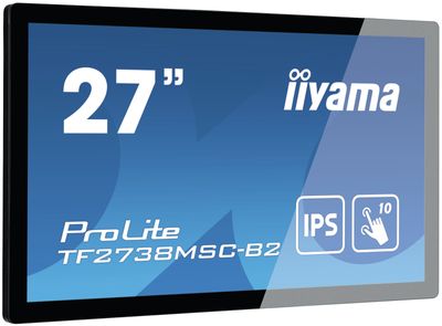 Iiyama ProLite TF2738MSC-B2 LCD-monitor Energielabel F (A - G) 68.6 cm (27 inch) 1920 x 1080 Pixel 16:9 5 ms DVI, HDMI, DisplayPort, Hoofdtelefoon (2.5 mm