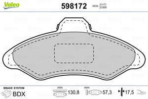 Valeo Remblokset 598172