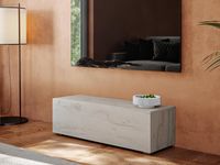 Tv-meubel MARLEY 1 klapdeur 105 cm gebleekte eik zonder salontafel