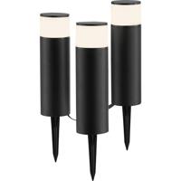 Brilliant G40912/76 Außenspießleuchte 3er Set Tuinlamp Energielabel: F (A - G) Zwart, Wit