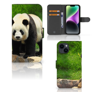 iPhone 15 Telefoonhoesje met Pasjes Panda