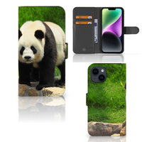 iPhone 15 Telefoonhoesje met Pasjes Panda - thumbnail