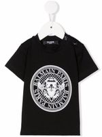 Balmain Kids t-shirt à logo poitrine - Noir