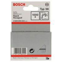 Niet met fijn draad type 59, 10,6 x 0,72 x 14 mm, 1000 stuks 1000 stuk(s) Bosch Accessories 2609200243 Afm. (l x b) 14 mm x 10.6 mm