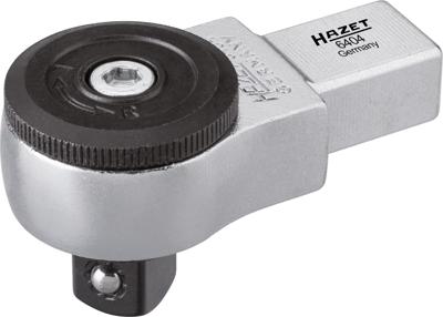 HAZET Insteek-omschakelratel 6404 · 14 x 18 mm insteekvierkant massief · 1/2 inch (12,5 mm) vierkant massief · Lengte: 70,5 mm