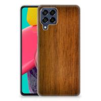 Samsung Galaxy M53 | Bumper Hoesje | Donker Hout