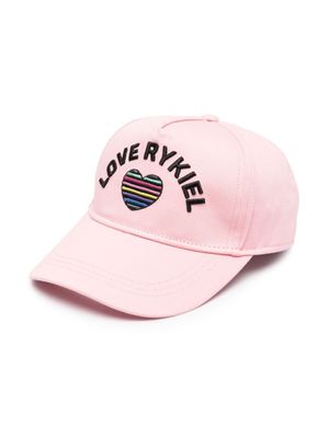 SONIA RYKIEL ENFANT casquette en coton à logo brodé - Rose