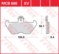TRW Remblokken, en remschoenen voor de moto, MCB680SV Sinter street