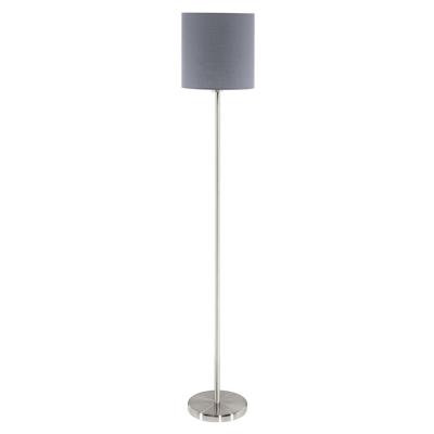 Eglo VloerlampPasteri 28cm nikkel mat met grijze kap - 95166