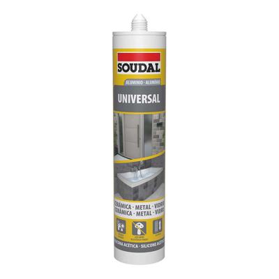 Siliconen Soudal 115924 Universeel Zilverkleurig 280 ml