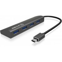 ICY BOX IB-AC6405-C interface hub USB 3.2 Gen 1 (3.1 Gen 1) Type-C 5000 Mbit/s Antraciet - thumbnail