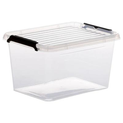 5Five opberg kist met deksel - Clip Box - 2 liter - 19 x 15 x 11 cm - kunststof - transparant