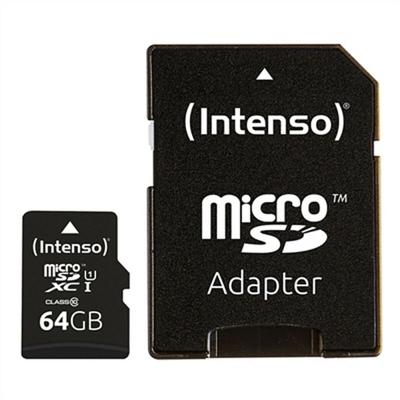 Micro SD kaart met adapter INTENSO 34234 UHS-I XC Premium Zwart