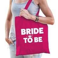 1x Bride To Be vrijgezellenfeest tasje roze/ goodiebag dames