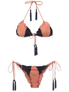 Brigitte triangle top bikini set - Jaune