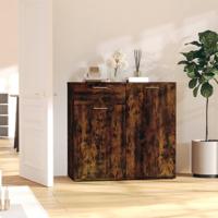 Dressoir 80x36x75 cm bewerkt hout gerookt eikenkleurig