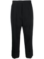 SAPIO pantalon en laine à coupe droite - Noir