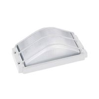 LED Tuinverlichting - Buitenlamp - Ovalis - Wand - Aluminium Mat Wit - E27 - Rechthoek