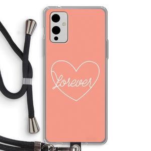 Forever heart: OnePlus 9 Transparant Hoesje met koord