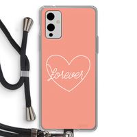 Forever heart: OnePlus 9 Transparant Hoesje met koord