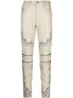 Philipp Plein pantalon skinny en cuir - Tons neutres