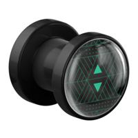 Tunnel met green Design Acryl Tunnels & Plugs