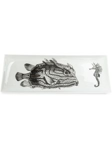 Fornasetti plat imprimé poisson - Blanc