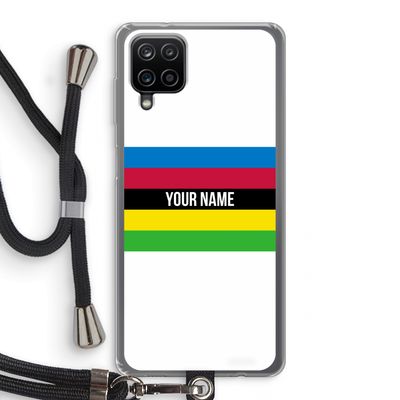 WK Wielrennen: Samsung Galaxy A12 Transparant Hoesje met koord