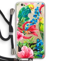 Papegaaien: Huawei Ascend P8 Lite (2017) Transparant Hoesje met koord