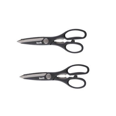 3x stuks robuuste huishoudschaar / universele schaar RVS 21.5 cm