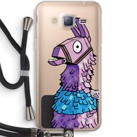 Lama: Samsung Galaxy J3 (2016) Transparant Hoesje met koord