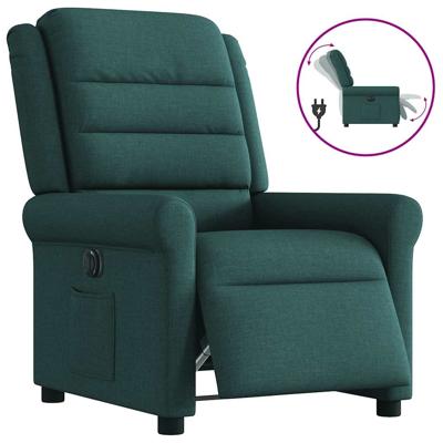 Fauteuil verstelbaar elektrisch stof donkergroen