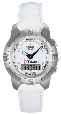 Horlogeband Tissot T33155811 / T610014627 Leder Wit 20mm