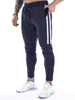 Mannen Dun Uitrekken Taille Twee-Bar Gestreept Afdrukken ZweetSport Sport Broek - thumbnail