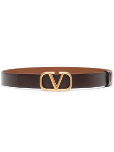 Valentino Garavani ceinture réversible à détail Vlogo - Marron