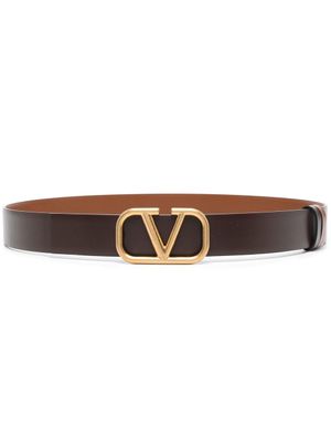 Valentino Garavani ceinture réversible VLogo Signature 30 mm - Marron