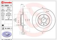 Remschijf BREMBO, Remschijftype: Massief, u.a. für Volvo - thumbnail