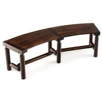 Tuinbank Zonder Rugleuning Weerbestendige Houten Bank voor 2-3-zits Belastbaar tot 325 kg Terrasbank van Hout Parkbank voor Tuin Balkon