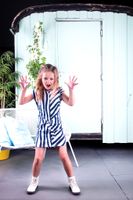 B.Nosy Meisjes jurk met knoop - Tropic zebra - thumbnail